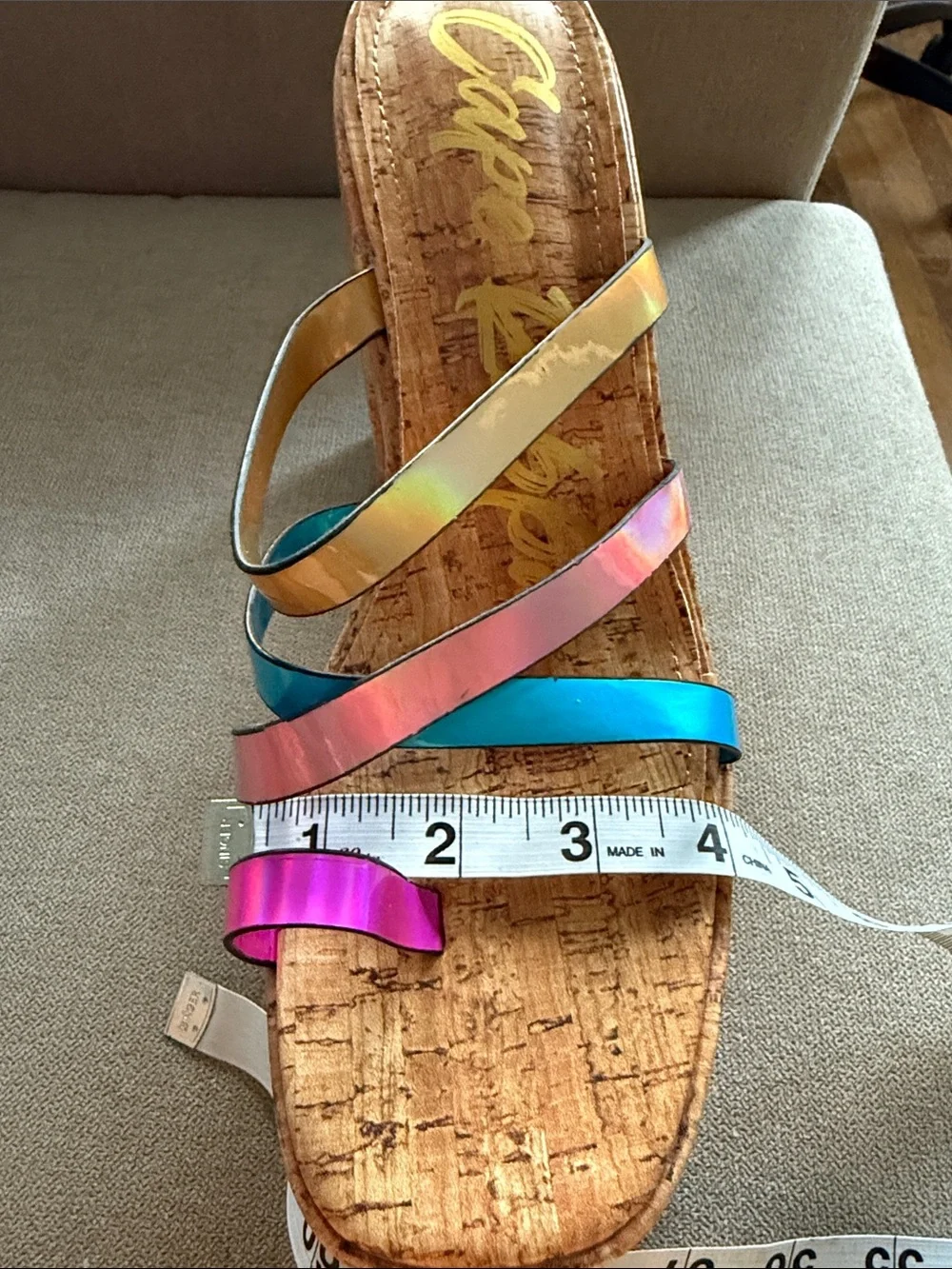 Cape Robbin Multi-Color Cork Platform Sandals